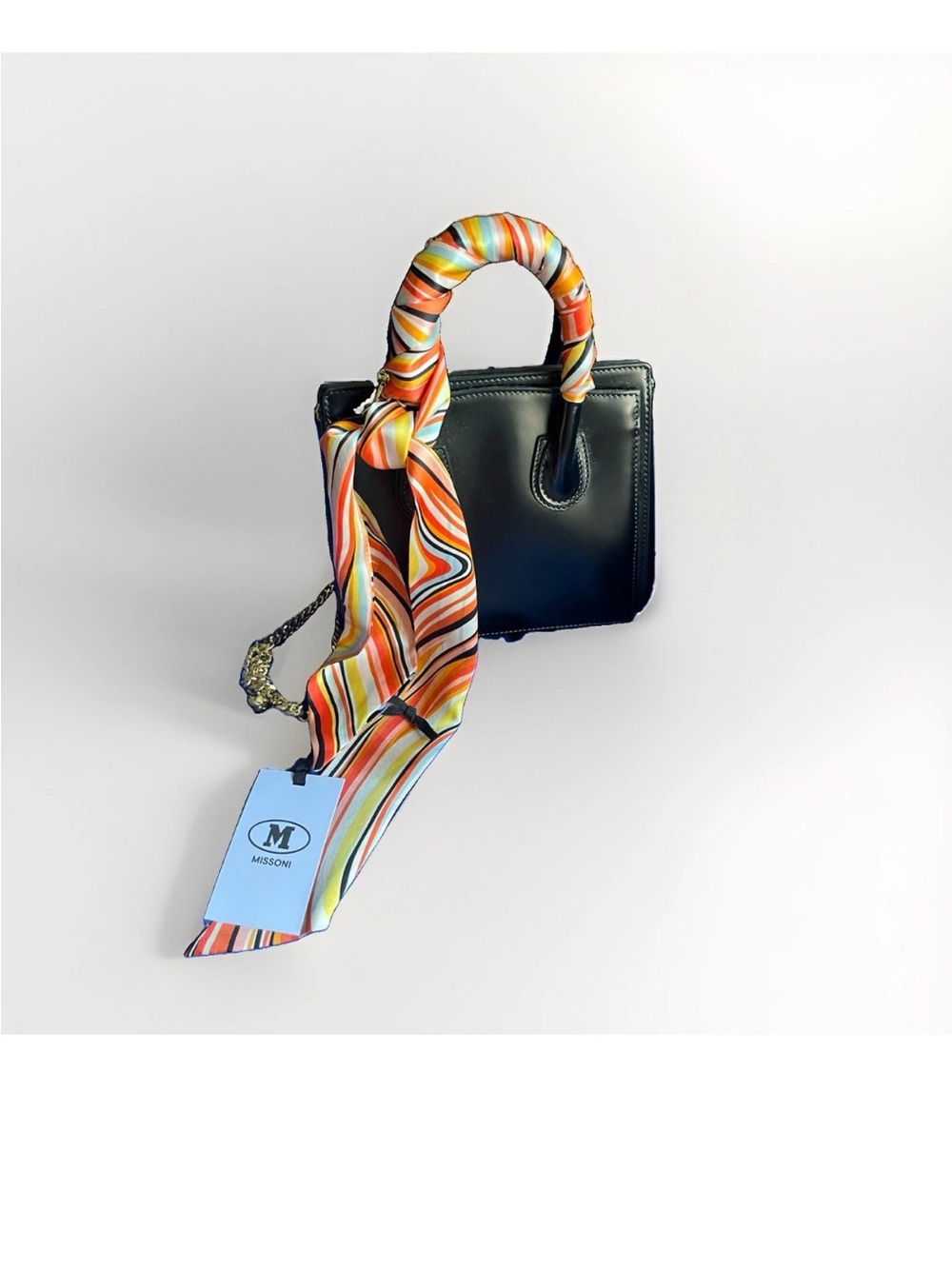 NWT M Missoni Silk Convertible Scarf For Waist, Neck, Hat & Bag Charm